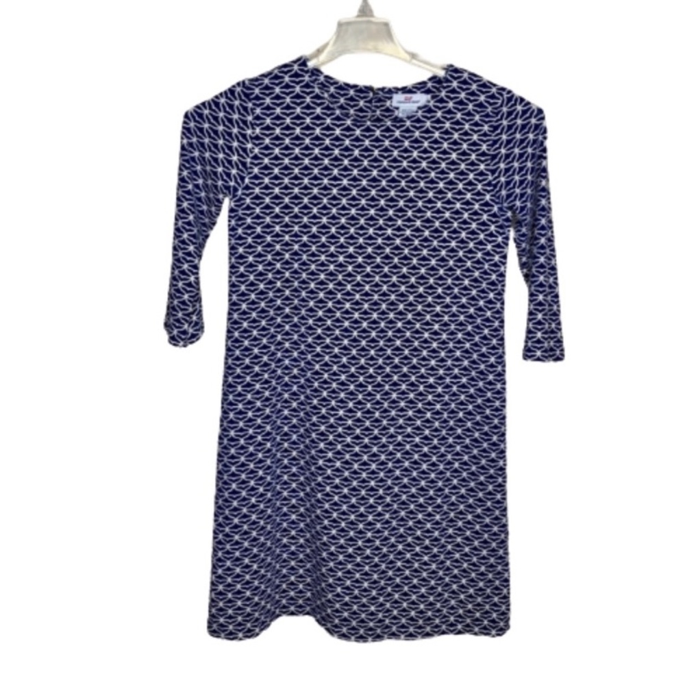 Vineyard Vines Dress Whale Print Girls L (14)